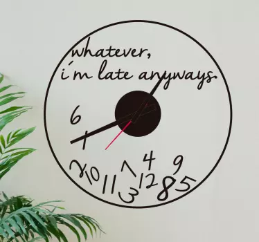 Sticker horloge im late - TenStickers