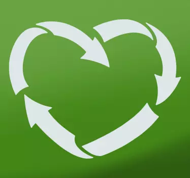 Autocollant Pictogramme Coeur Recyclage - TenStickers