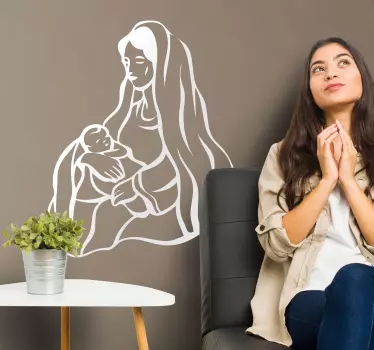 Sticker illustration Marie Jésus - TenStickers