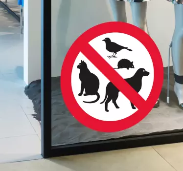 Sticker interdit aux animaux - TenStickers