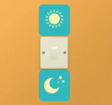 Sticker interrupteur jour et nuit - TenStickers