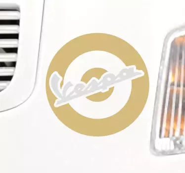 Sticker logo vespa doré - TenStickers