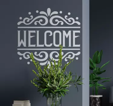 Sticker Maison design welcome vintage - TenStickers