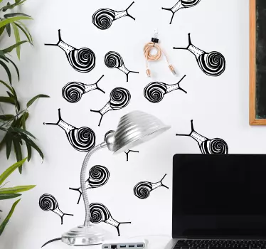 Sticker Mural Dessins d'escargots - TenStickers