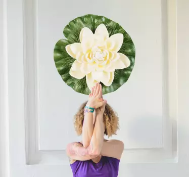 Sticker Mural Fleur Lotus Yoga - TenStickers
