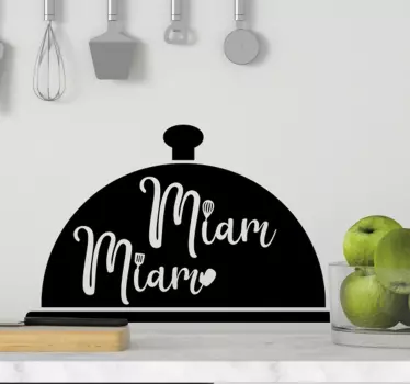 Sticker Mural miam miam - TenStickers