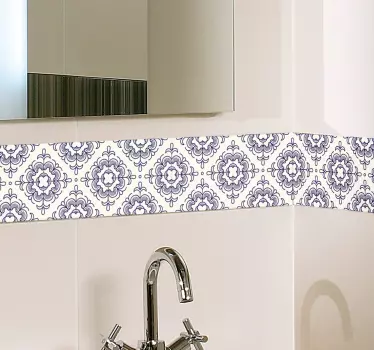 Sticker Salle de Bain Salle de bain Carrelage Vintage - TenStickers