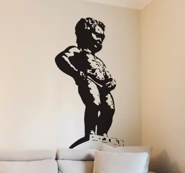 Sticker mural salon manneken pis - TenStickers