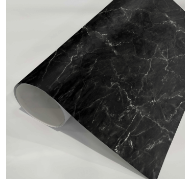 Papier autocollant meuble effet marbre noir - TenStickers