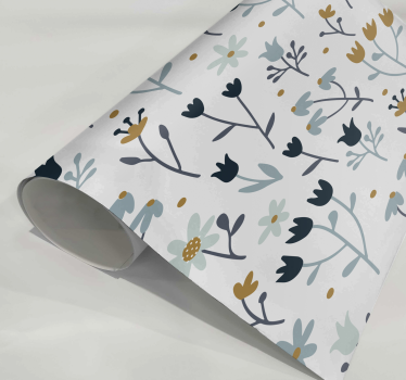 Adhésif meuble fleurs minimalistes - TenStickers