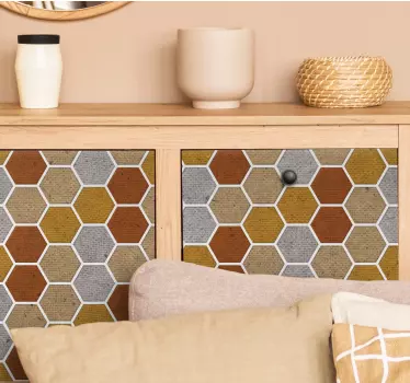 Stickers Meuble imitation de nid d'abeilles - TenStickers