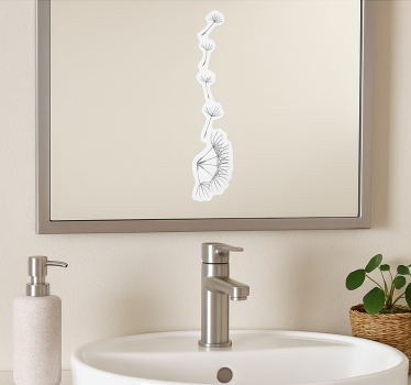 Sticker miroir graines de pissenlit en vol - TenStickers