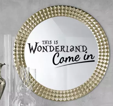 Sticker miroir Wonderland - TenStickers