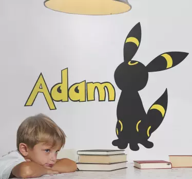 Sticker monde lapin ludique personnalisable - TenStickers
