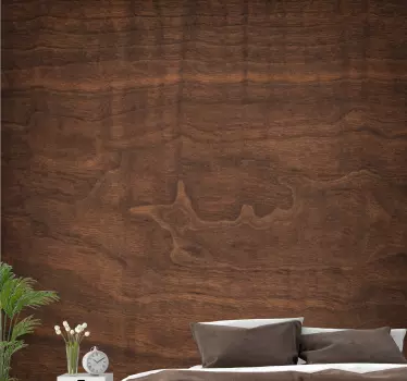 Sticker chambre texture de bois riche - TenStickers