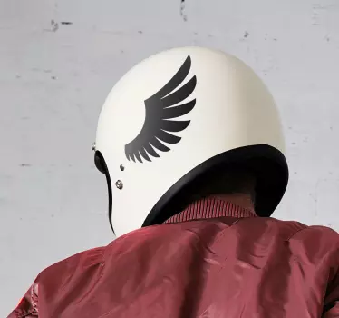 Autocollant moto ailes pour casque - TenStickers
