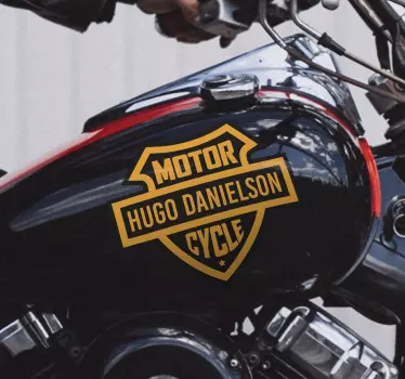 Sticker moto personnalisé avec blason - TenStickers