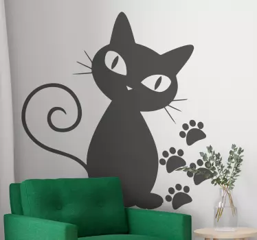 Sticker mural salon animal de compagnie Impression de chat - TenStickers