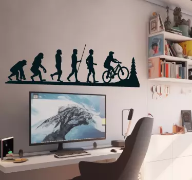 Sticker chambre ado évolution du vélo de montagne - TenStickers