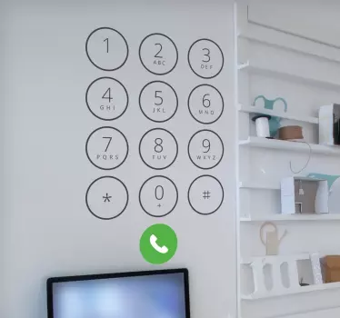 Sticker mural clavier Iphone - TenStickers