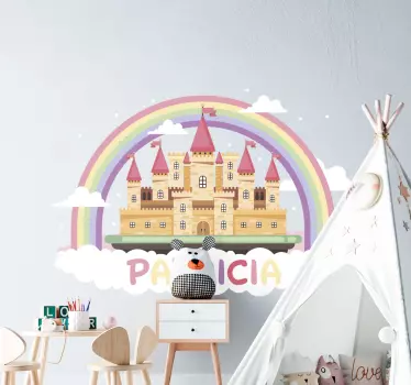 Sticker Mural Dessin Animé Château fantastique personnalisé - TenStickers