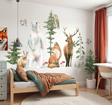 Sticker mural forêt réaliste - TenStickers