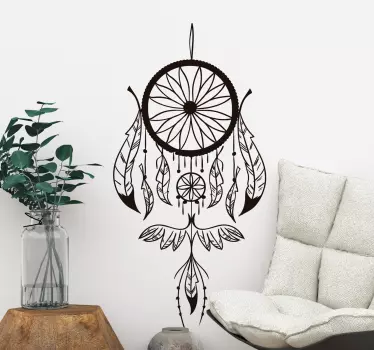 Sticker Mural Objet attrape rêves indien - TenStickers