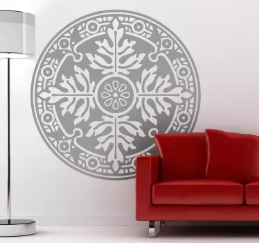 Sticker mural rosace florale - TenStickers