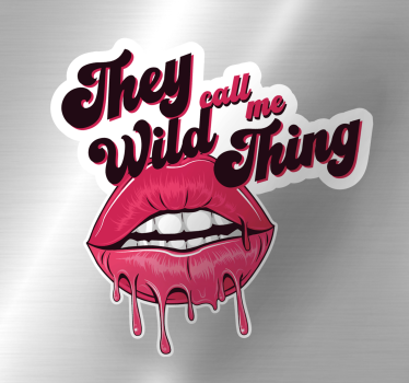 Sticker frigo citation graphique sur les lèvres - TenStickers