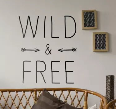 Sticker mural Wild and Free - TenStickers
