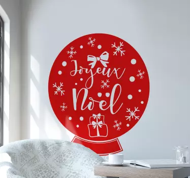 Sticker Vitre Noel boule de sapin - TenStickers