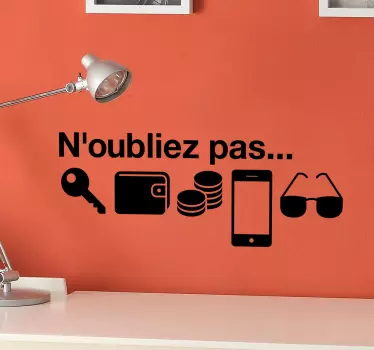 Sticker n'oubliez pas - TenStickers