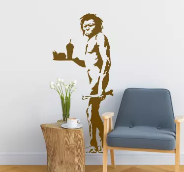 Sticker Maison Caveman de Banksy - TenStickers