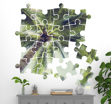 Sticker Trompe l Oeil Photo Puzzle Personnalisé - TenStickers