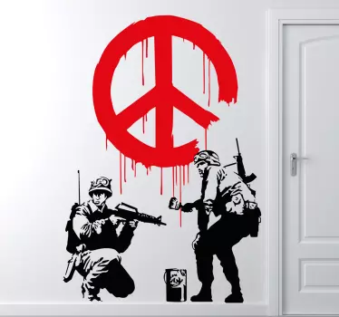 sticker paix soldats - TenStickers