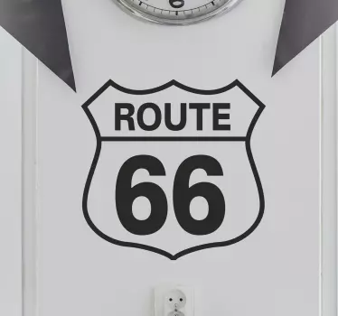 Sticker panneau Route 66 - TenStickers