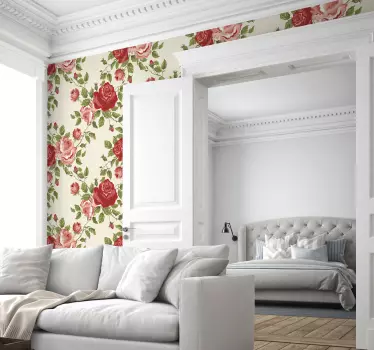 Sticker papier roses - TenStickers