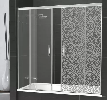 Sticker paroi de douche formes arrondies - TenStickers