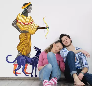 Sticker personnage mythologie Artémis - TenStickers