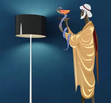 Sticker personnage mythologie Asclépios - TenStickers