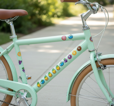 Sticker personnalisable autocollant fruits mignons - TenStickers