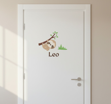 Sticker personnalisable paresseux pour chambre d'enfant - TenStickers