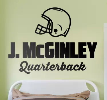 Sticker personnalisable quarterback - TenStickers