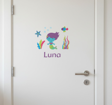 Sticker personnalisable sirène pour porte - TenStickers