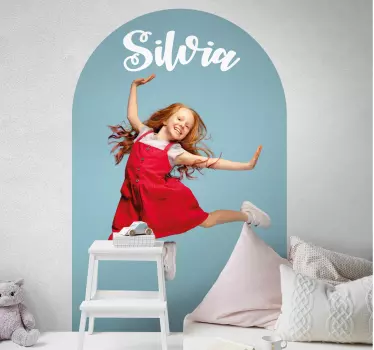 Autocollant Arc avec prénom et photo personnalisables - TenStickers