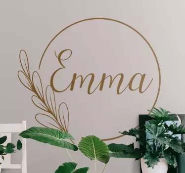 Sticker mural personnalisé avec Prénom design élégant - TenStickers