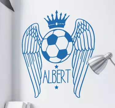 Sticker personnalisé ballon ailes et couronne - TenStickers