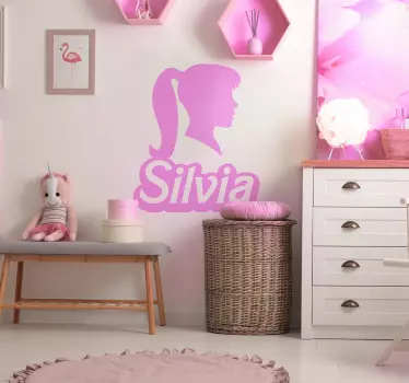 Sticker personnalisé silhouette avec nom - TenStickers