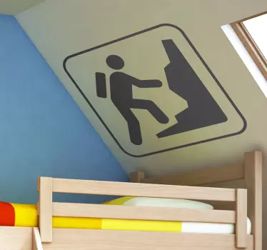 Sticker pictogramme alpiniste - TenStickers