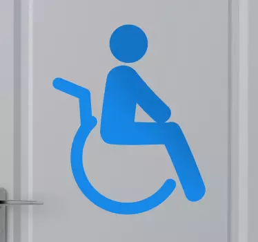 Sticker WC pictogramme personne handicapée - TenStickers